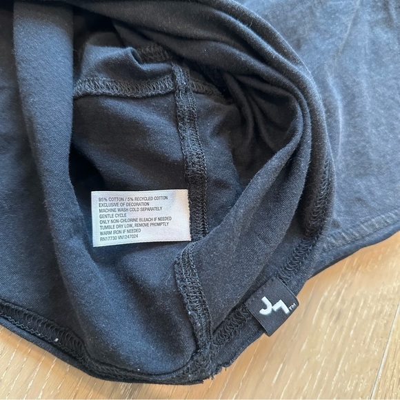 Joylab Women’s Cropped Boxy Tshirt Crop Top Short Sleeve Cotton Tee Black Small - Picture 4 of 9